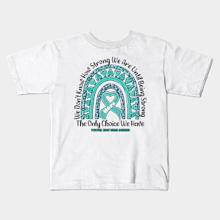 Polycystic Kidney Disease Awareness - rainbow leopard ribbon strong Kids T-Shirt